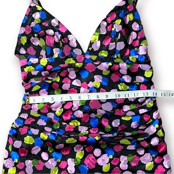 NWT NBD Josefien Ruched Multi Color Dot Print Midi Dress sz M - Picture 10 of 14